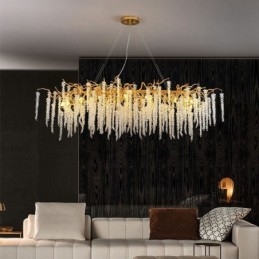 Skleněný lustr Nordic Pendant Light Golden Branch G9