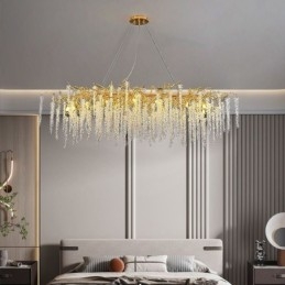 Skleněný lustr Nordic Pendant Light Golden Branch G9