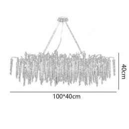 Skleněný lustr Nordic Pendant Light Golden Branch G9