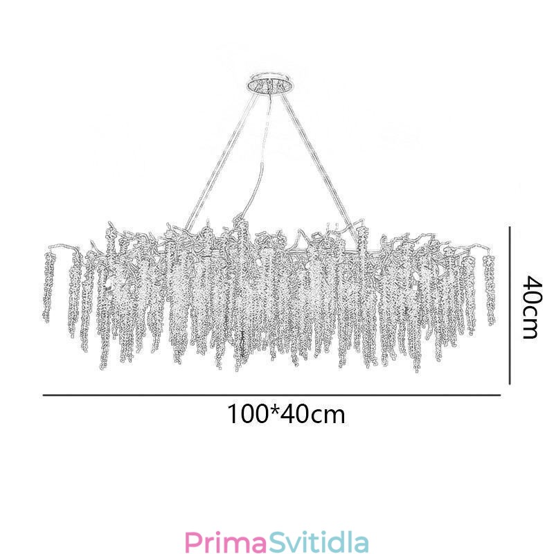 Skleněný lustr Nordic Pendant Light Golden Branch G9