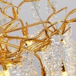 Skleněný lustr Nordic Pendant Light Golden Branch G9