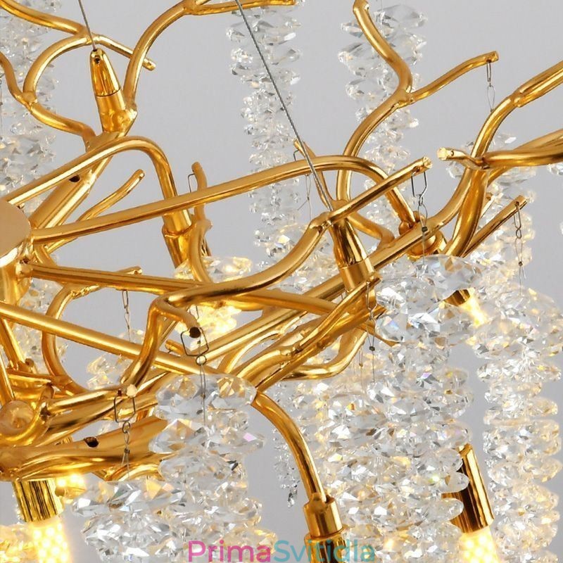 Skleněný lustr Nordic Pendant Light Golden Branch G9