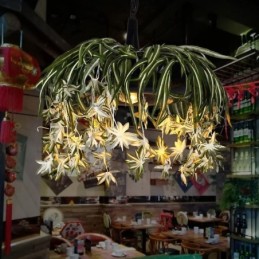 Domácí závěsná lampa Průmyslový styl Umělý rostlinný zdobený lustr