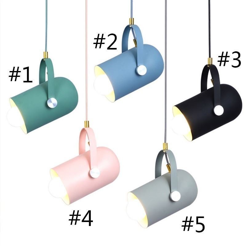 Závěsná lampa Nordic Colorful Light Macaron s jednou hlavou