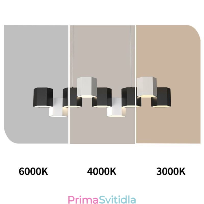 Moderní šestihranné závěsné svítidlo kreativní kombinované závěsné svítidlo