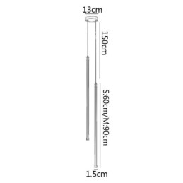 Závěsné světlo Nordic Long Tube Visící Lamp Island