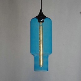 Moderní skleněné závěsné svítidlo v hnědém bublinkovém designu