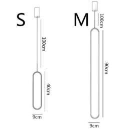 Moderní závěsné světlo Minimalistické oválné závěsné osvětlení