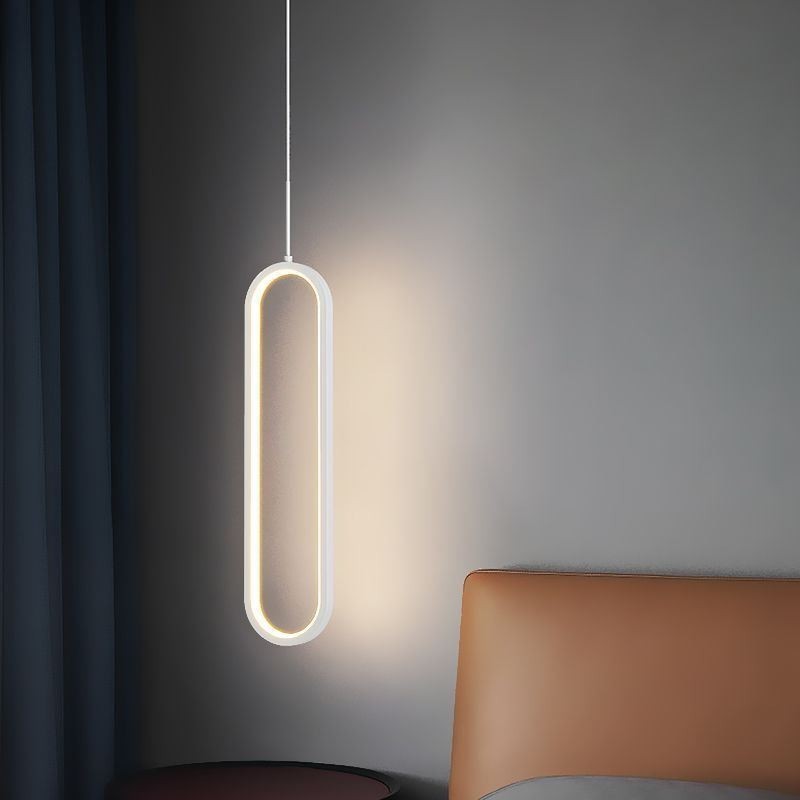 Moderní závěsné světlo Minimalistické oválné závěsné osvětlení