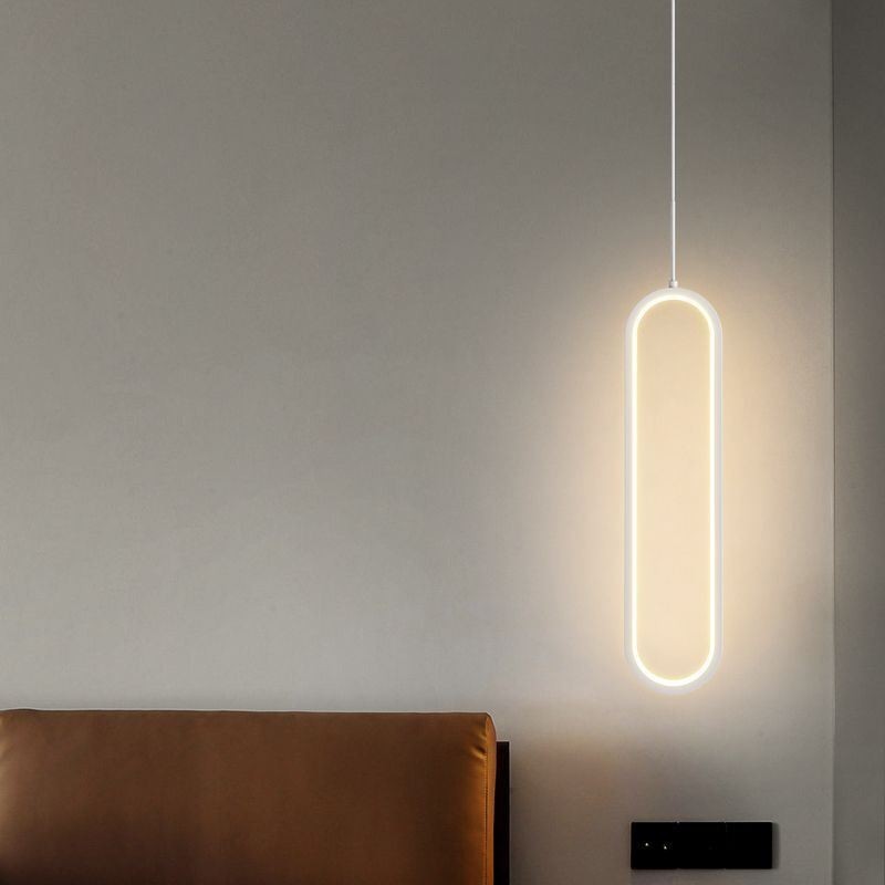 Moderní závěsné světlo Minimalistické oválné závěsné osvětlení