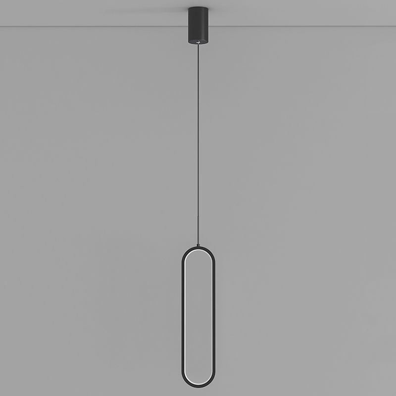 Moderní závěsné světlo Minimalistické oválné závěsné osvětlení