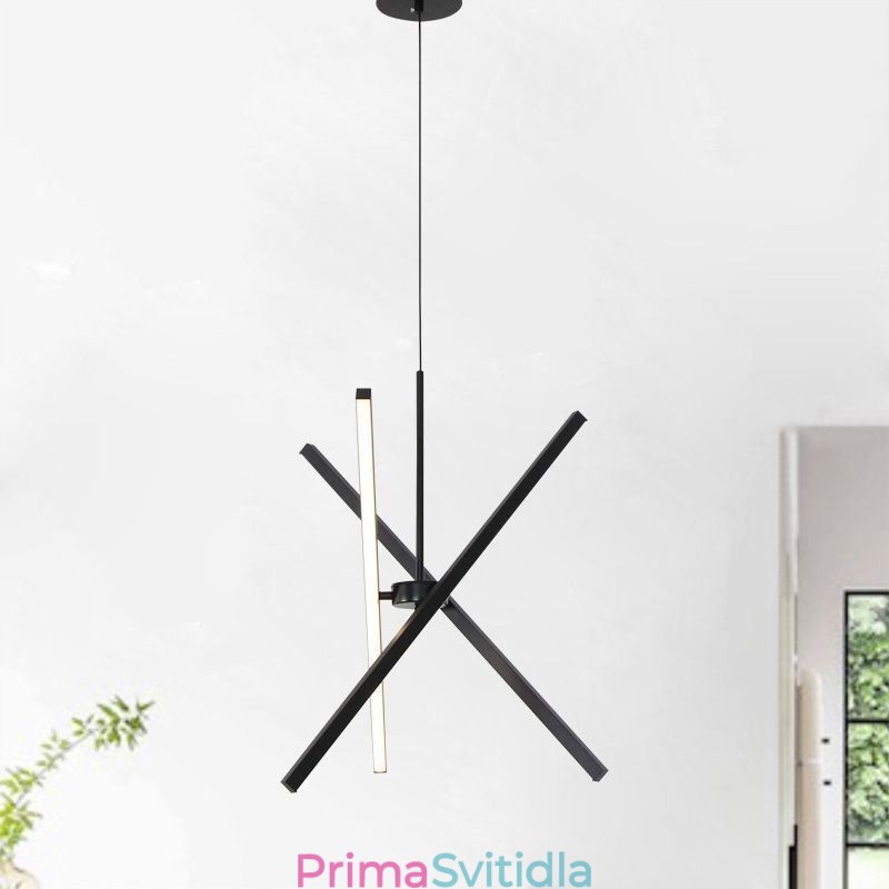 Moderní závěsné svítidlo se stmívatelným černým pruhem