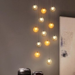 Moderní křišťálový přívěsek s koulí Barevný křišťálový lustr (barevný styl Pls Kontaktujte nás)