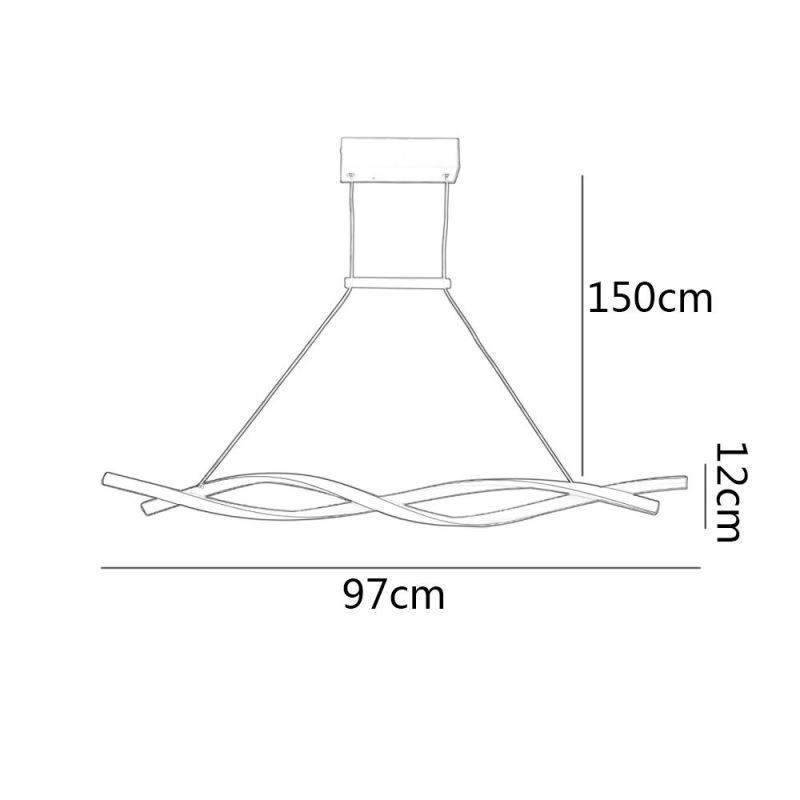 Moderní závěsné světlo Twist Design závěsná lampa Jídelní
