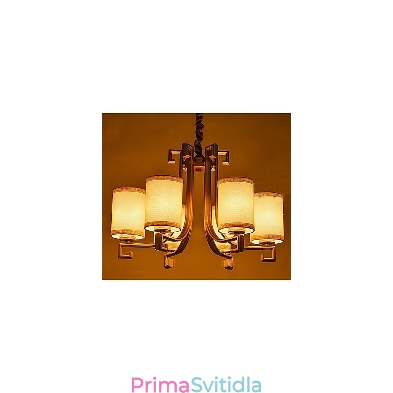 Lustr v čínském stylu Vzduchové lampy s imitací mědi