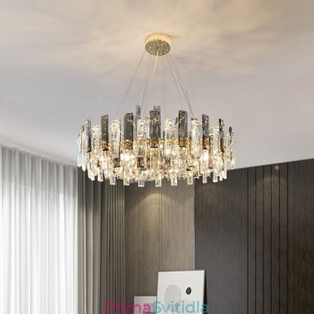 Luxusní skleněný lustr Závěsné svítidlo evropského stylu Luxusní skleněný lustr Závěsné svítidlo evropského stylu