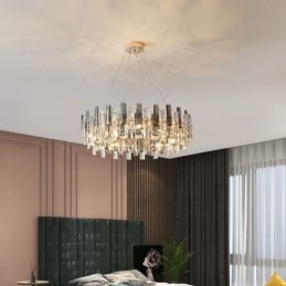 Luxusní skleněný lustr Závěsné svítidlo evropského stylu