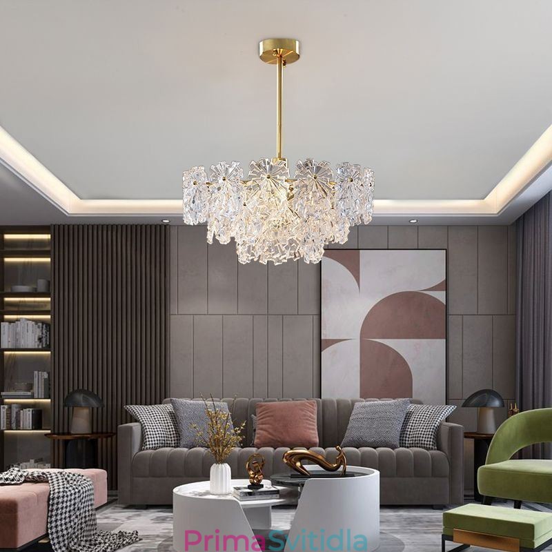 Luxusní závěsné světlo Home Dekor Skleněný lustr Living