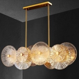 Moderní Spark Disc Lustr Ohňostroj Skleněná závěsná lampa Home Decor osvětlení