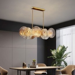 Moderní Spark Disc Lustr Ohňostroj Skleněná závěsná lampa Home Decor osvětlení