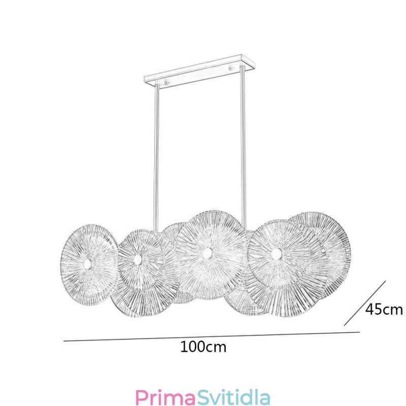 Moderní Spark Disc Lustr Ohňostroj Skleněná závěsná lampa Home Decor osvětlení