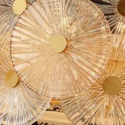 Moderní Spark Disc Lustr Ohňostroj Skleněná závěsná lampa Home Decor osvětlení
