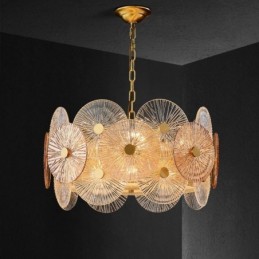 Moderní Spark Disc Lustr Ohňostroj Skleněná závěsná lampa Home Deco osvětlení