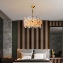 Moderní Spark Disc Lustr Ohňostroj Skleněná závěsná lampa Home Deco osvětlení
