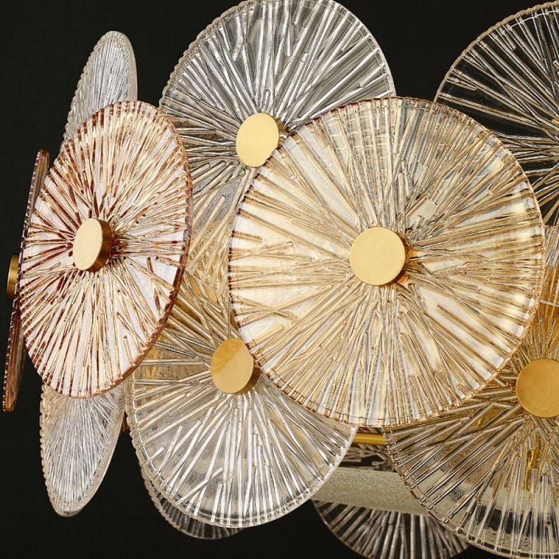 Moderní Spark Disc Lustr Ohňostroj Skleněná závěsná lampa Home Deco osvětlení