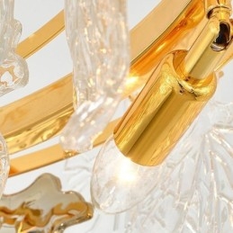 Závěsné svítidlo z javorového listu European Home Decor Skleněný lustr