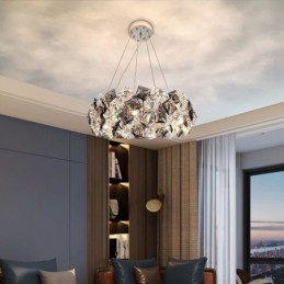 Lehký luxusní skleněný lustr Moderní minimalistická závěsná lampa Living