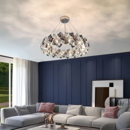 Lehký luxusní skleněný lustr Moderní minimalistická závěsná lampa Living