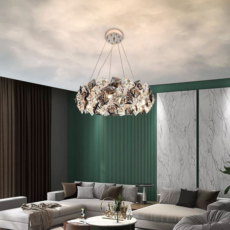 Lehký luxusní skleněný lustr Moderní minimalistická závěsná lampa Living