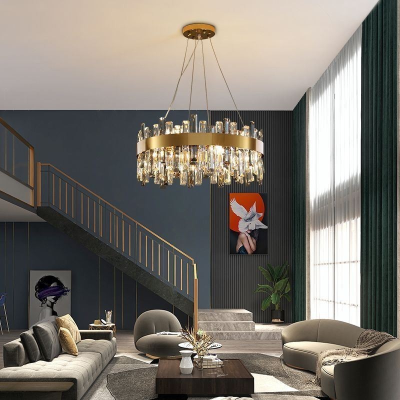 Luxusní skleněný lustr Závěsné svítidlo v evropském stylu Living