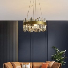 Luxusní skleněný lustr Závěsné svítidlo v evropském stylu Living