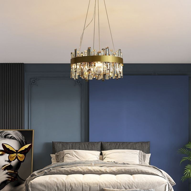 Luxusní skleněný lustr Závěsné svítidlo v evropském stylu Living
