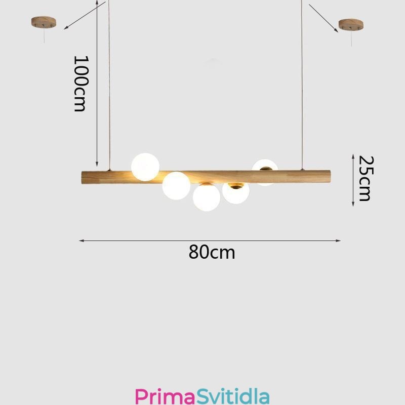 Závěsné svítidlo Magic Bean Light Wood Strip