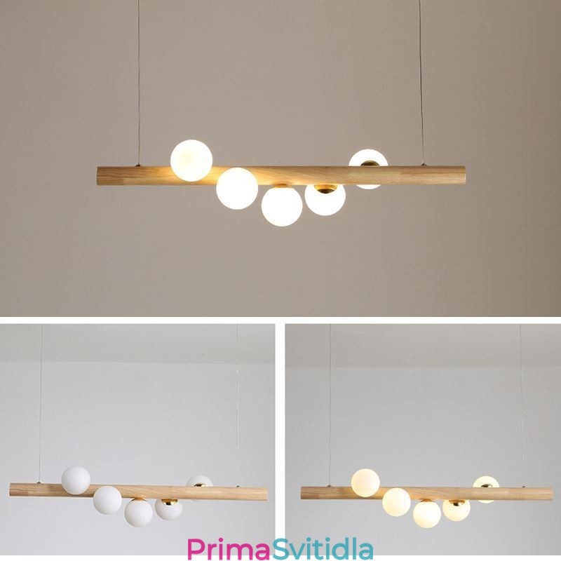 Závěsné svítidlo Magic Bean Light Wood Strip