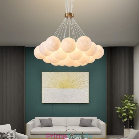 Lustr Moon Bubble Moderní 3D tisk Balls Závěsná lampa Lustr Moon Bubble Moderní 3D tisk Balls Závěsná lampa