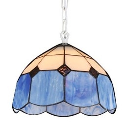 Lustr Mini Style Country Garage bílá + modrá světla Glass