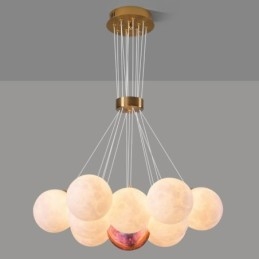 Lustr Moon Bubble Moderní 3D tisk Balls Závěsná lampa