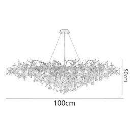Luxusní křišťálový lustr Zlatá moderní stropní závěsná lampa Jídelní