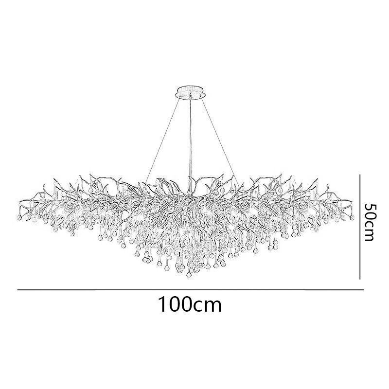Luxusní křišťálový lustr Zlatá moderní stropní závěsná lampa Jídelní