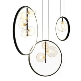Severské závěsné světlo Skleněné bubliny Kruhový lustr Moderní společenská lampa