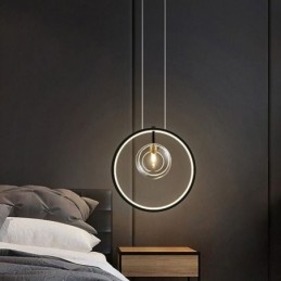 Severské závěsné světlo Skleněné bubliny Kruhový lustr Moderní společenská lampa