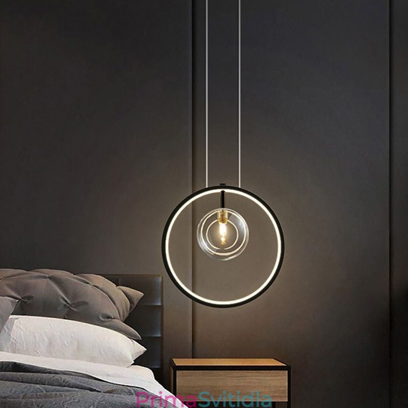 Severské závěsné světlo Skleněné bubliny Kruhový lustr Moderní společenská lampa