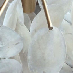 Lustr Natural Shell Kulaté vrstvené závěsné světlo Jídelní