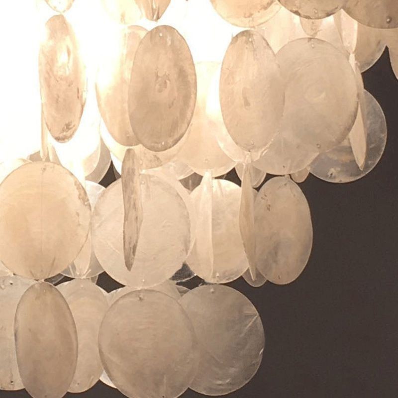 Lustr Natural Shell Kulaté vrstvené závěsné světlo Jídelní