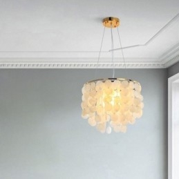 Moderní bílé skořepinové stropní svítidlo závěsné svítidlo