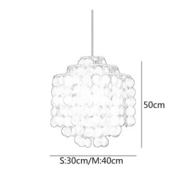 Moderní klasická závěsná lampa s bílým mušlivým stínem